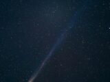 a sky view looking up at night
